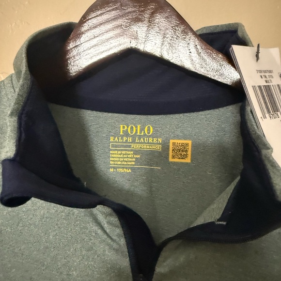 Ralph Lauren Performance Green and Navy Polo Shirt - Picture 3 of 8